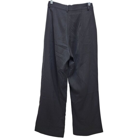 Black Wide-Leg High-Waisted Womens dress Pants Size Small With Pleats & Zip Clos - Picture 2 of 9